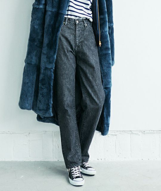 ハイウエストテーパード Jeanne 12ozセルヴィッチデニム デニム研究所 By Japan Blue