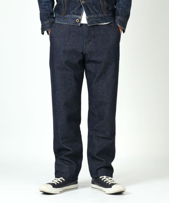 モダンミリタリーデニムベイカーパンツ 12oz ミリタリーデニム デニム研究所 By Japan Blue